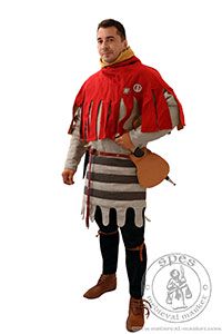 Italian long gambeson. Medieval Market, Italian medieval gambeson is put on through the head