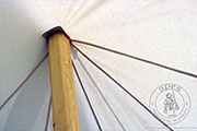 Large Umbrella tent with two poles (8.5 x 4 m) - cotton - Medieval Market, is made of 100% natural materials